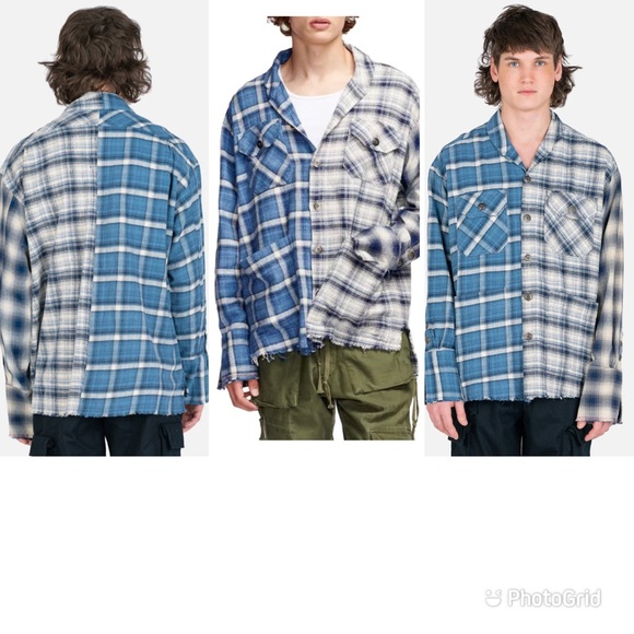 NWOT!Greg Lauren Plaid Shirt